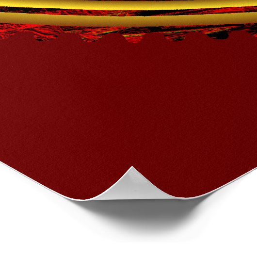 Chartres Labyrinth Fire Flame Print Poster (Ecke)