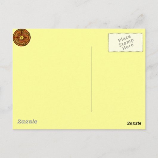 Chartres Labyrinth Fire Postcard Postkarte (Rückseite)