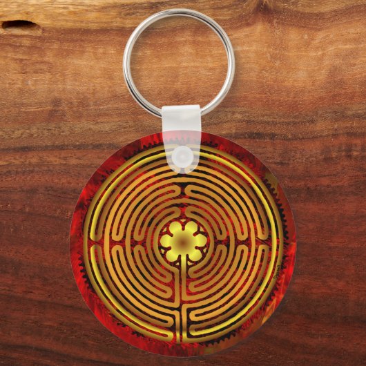 Chartres Labyrinth Fire Schlüsselanhänger (Vorderseite)