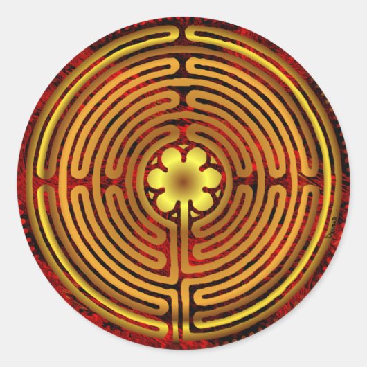 Chartres Labyrinth Fire Sticker (Vorderseite)
