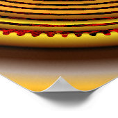 Chartres Labyrinth Fire Sun Print Poster (Ecke)