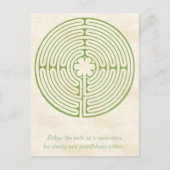 Chartres Labyrinth Green Postkarte (Vorderseite)