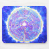 Chartres-Labyrinth im Blau: Eine Silkandart Mousepad (Vorne)