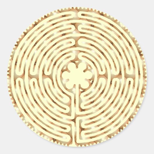 Chartres Labyrinth Pearl Aufkleber (Vorderseite)