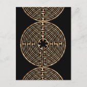 Chartres Labyrinth Pearl Dark Paths Postcard Postkarte (Vorderseite)