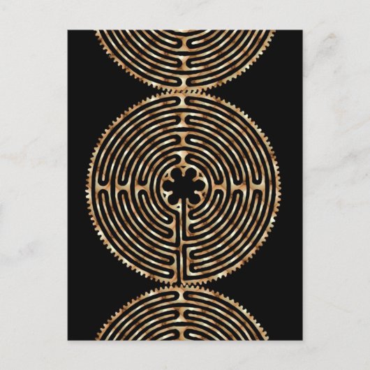 Chartres Labyrinth Pearl Dark Paths Postcard Postkarte (Vorderseite)