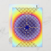 Chartres Labyrinth Pearl Light Paths Postcard Postkarte (Vorne/Hinten)