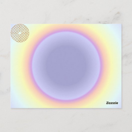 Chartres Labyrinth Pearl Light Paths Postcard Postkarte (Rückseite)
