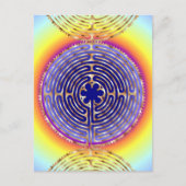 Chartres Labyrinth Pearl Light Paths Postcard Postkarte (Vorderseite)