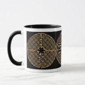 Chartres-Labyrinth-Perlen-dunkle Weg-Tasse Tasse (Links)