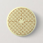 Chartres-Labyrinth-Perlen-Knopf Button (Vorderseite)