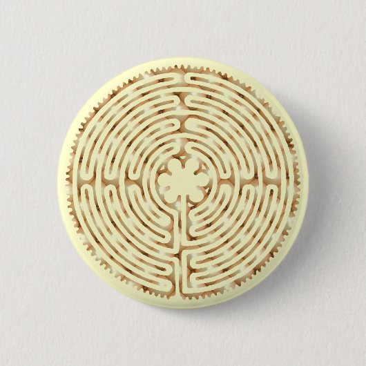 Chartres-Labyrinth-Perlen-Knopf Button (Vorderseite)