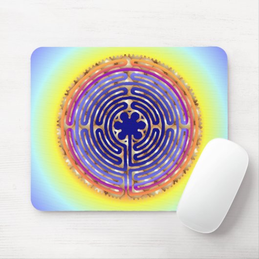 Chartres-Labyrinth-Perlen-Licht-Wege Mousepad (Mit Mouse)