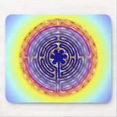 Chartres-Labyrinth-Perlen-Licht-Wege Mousepad (Vorne)