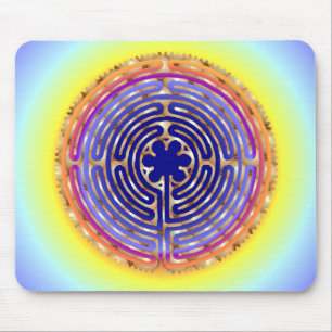 Chartres-Labyrinth-Perlen-Licht-Wege Mousepad