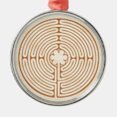 Chartres Labyrinth Silbernes Ornament (Vorne)