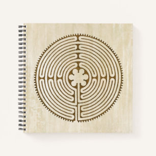 Chartres Labyrinth - Spirituelles Symbol Antik 1 Notizblock