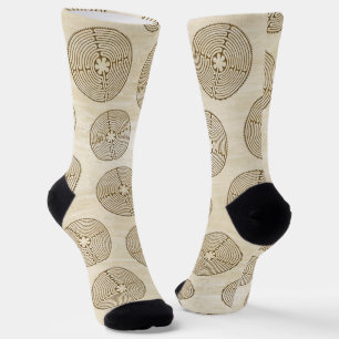 Chartres Labyrinth - Spirituelles Symbol Antik 1 Socken