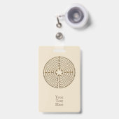 Chartres Labyrinth - Spirituelles Symbol Antique 1 Ausweis (Vorderseite mit Ausziehbar)