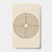 Chartres Labyrinth - Spirituelles Symbol Antique 1 Ausweis (Rückseite)