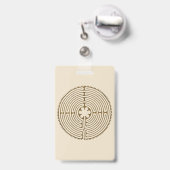 Chartres Labyrinth - Spirituelles Symbol Antique 1 Ausweis (Rückseite mit Ausziehbar)