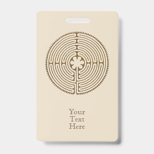 Chartres Labyrinth - Spirituelles Symbol Antique 1 Ausweis (Vorderseite)