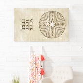 Chartres Labyrinth - Spirituelles Symbol Antique 1 Banner (Insitu)
