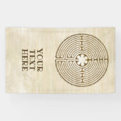Chartres Labyrinth - Spirituelles Symbol Antique 1 Banner (Horizontal)