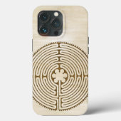 Chartres Labyrinth - Spirituelles Symbol Antique 1 Case-Mate iPhone Hülle (Rückseite)