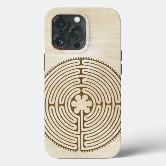 Chartres Labyrinth - Spirituelles Symbol Antique 1 Case-Mate iPhone Hülle (Rückseite)