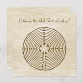 Chartres Labyrinth - Spirituelles Symbol Antique 1 Einladung (Vorne/Hinten)