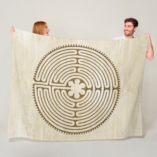 Chartres Labyrinth - Spirituelles Symbol Antique 1 Fleecedecke (Beispiel)