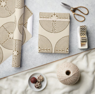 Chartres Labyrinth - Spirituelles Symbol Antique 1 Geschenkpapier