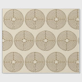 Chartres Labyrinth - Spirituelles Symbol Antique 1 Geschenkpapier (Flach)