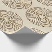 Chartres Labyrinth - Spirituelles Symbol Antique 1 Geschenkpapier (Ecke)
