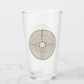 Chartres Labyrinth - Spirituelles Symbol Antique 1 Glas (Rückseite)