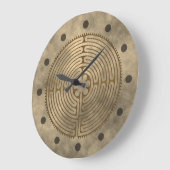 Chartres Labyrinth - Spirituelles Symbol Antique 1 Große Wanduhr (Winkel)