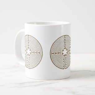 Chartres Labyrinth - Spirituelles Symbol Antique 1 Jumbo-Tasse