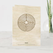 Chartres Labyrinth - Spirituelles Symbol Antique 1 Karte (Rückseite)