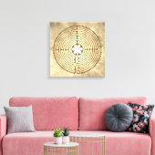 Chartres Labyrinth - Spirituelles Symbol Antique 1 Leinwanddruck (Insitu (Wohnzimmer))