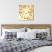 Chartres Labyrinth - Spirituelles Symbol Antique 1 Leinwanddruck (Insitu (Schlafzimmer))