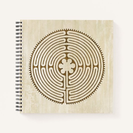 Chartres Labyrinth - Spirituelles Symbol Antique 1 Notizblock (Vorderseite)
