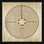 Chartres Labyrinth - Spirituelles Symbol Antique 1 Poster<br><div class="desc">Spirituelles Symboldesign von EDDA Fröhlich / EDDArt | Labyrinth ist ein System von Linien oder Pfaden, die zahlreiche Richtungsänderungen oder Schrittmacher des Musters in ein Puzzle macht. Labyrinth hat nur einen Weg in die Mitte, während mehrere Labyrinth.. | Für andere Designs und Produkte können Sie mich kontaktieren: contact@eddart.de oder schauen...</div>