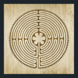 Chartres Labyrinth - Spirituelles Symbol Antique 1 Poster<br><div class="desc">Spirituelles Symboldesign von EDDA Fröhlich / EDDArt | Labyrinth ist ein System von Linien oder Pfaden, die zahlreiche Richtungsänderungen oder Schrittmacher des Musters in ein Puzzle macht. Labyrinth hat nur einen Weg in die Mitte, während mehrere Labyrinth.. | Für andere Designs und Produkte können Sie mich kontaktieren: contact@eddart.de oder schauen...</div>