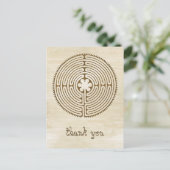 Chartres Labyrinth - Spirituelles Symbol Antique 1 Postkarte (Stehend Vorderseite)