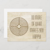 Chartres Labyrinth - Spirituelles Symbol Antique 1 Postkarte (Vorne/Hinten)