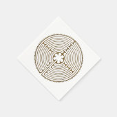 Chartres Labyrinth - Spirituelles Symbol Antique 1 Serviette (Ecke)