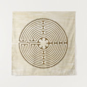 Chartres Labyrinth - Spirituelles Symbol Antique 1 Wandteppich (Vorderseite (Horizontal))