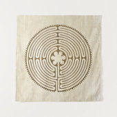 Chartres Labyrinth - Spirituelles Symbol Antique 1 Wandteppich (Vorderseite)