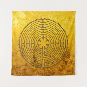 Chartres Labyrinth - Spirituelles Symbol Antique 1 Wandteppich